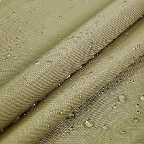3Yard (60"×108") Marine Waterproof Fabric - Outdoor UV-Resistant Lightweight Durable Ripstop Material, UPF50+ Sun-Protection Blackout for Tarp Tent Camping Canopy, Khaki - color: Khaki, size: 3 Yard