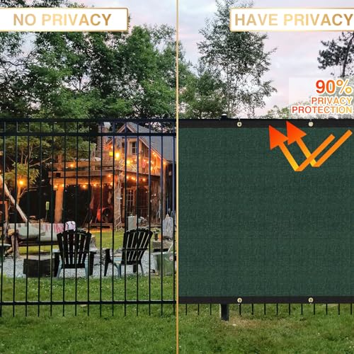 Privacy Fence Screen 8' x 1' Fencing Cover Heavy Duty Mesh Windscreen Cloth for Outdoor Garden Patio Backyard Chain Link Fence Green - color: Green, size: 8' x 1'