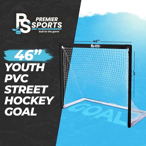 Premier Sports – Street Hockey Goal & Shooter Tutor – Portable Hockey Net for Indoor & Outdoor Use – Hockey Training Equipment