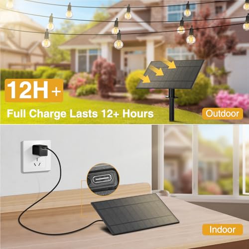 ZJOJO 100FT Solar Lights Outdoor Wateroproof, Solar String Lights with Remote USB Port 32 LED Shatterproof,Dimmable Outdoor Lights Long Last for Garden, Patio, Backyard, Yard, Camping Christmas Light - size: 100FT-30(Solar)