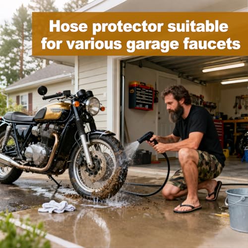 RV Flexible Hose Protector, RV Water Hose Extension & Faucet Protector - Eliminates Hose Crimping and Straining at Water Connections, Flexible Hose Adapter for RV, Garden, Outdoor Essentials