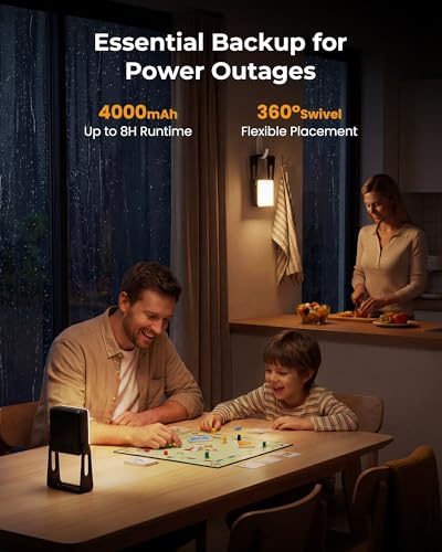 3 Pack Portable Camping Lantern, 4000mAh Dimmable LED Camping Light Flashlight with 360° Stand, 3 Color Modes, Rechargeable Lamp for Power Cuts, 2-in-1 Emergency Lamps Lanterns for Home Power Outages - color: Black-3P