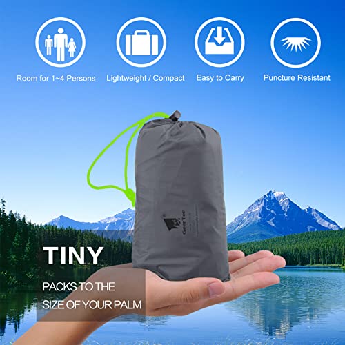 GEERTOP Portable Waterproof Tent Footprints Lightweight Camping Tent Ground Sheet Mat Sunshade Shelter for Outdoor Backpacking Hiking Picnic Travel - size: 2'4'' x 6'11''