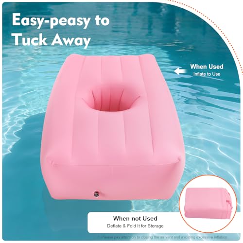 BBL Bed After Surgery for Sleeping, Inflatable Mattress with Hole, Brazilian Butt Lift Recovery Pillow Post Surgery, Air Mattress Sofa Couch for Home, Post-Operative Recovery Beds - color: Pink