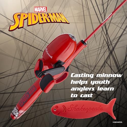 Shakespeare Youth Fishing Reel and Rod Combo - color: Marvel Spider-Man Advanced