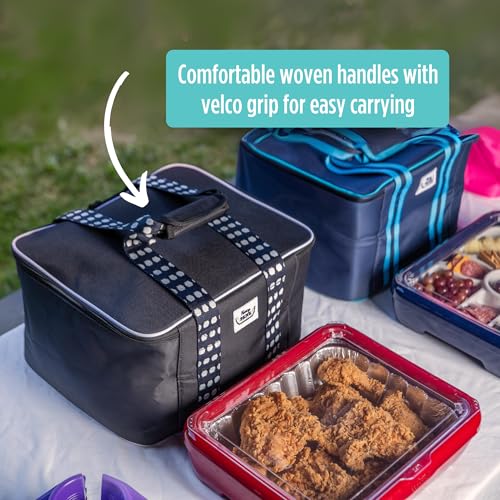 Fancy Panz - Black Insulated Casserole Carrier Bag - Insulated Thermal Bags for Hot & Cold Food Holds 2 Standard Size Fancy Panz - 2 Pockets - Food Container - Hosting Essentials - color: Black
