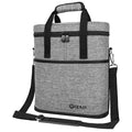 opux 3 Bottle Wine Carrier Tote, Insulated Leakproof Wine Cooler Bag, Wine Travel Bag Tote for Picnic BYOB Beach, Portable Wine Bottle Carrying Case, Gift for Wine Lover Women Men Christmas, Grey - color: Heather Gray