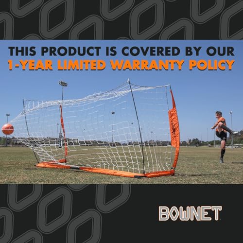 Bownet Portable Folding Soccer Goal – Pop Up Backyard & Training Soccer Net for Indoor or Outdoor – Easy Setup with Carry Bag - size: 6'6\ x 18'6\