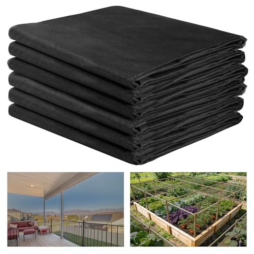 10 x 50 ft Stronger Garden Mesh Netting - PP Nanocomposite Bird Net Barrier, Fine Mesh Mosquito Screen for Outdoor Plants Vegetables Patios Balconies Terraces, Shading Rate 33% (Black) - color: Black, size: 10x50 FT