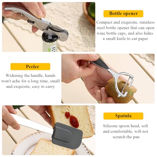 Camping Essentials, Evanda Camping Cooking Utensils, Travel Essentials, Portable Camping Kitchen Utensil Set for Travel, Picnics, RVs, Camping, BBQs, Parties