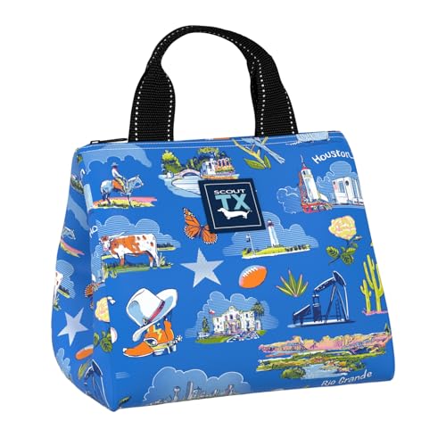 SCOUT Eloise Lunch Bag - Lightweight Insulated Soft Lunch Box, Opens Wide, Zips Closed, Interior Pocket, for Women, Work, Beach, Travel, Pool & Picnic - color: Texas