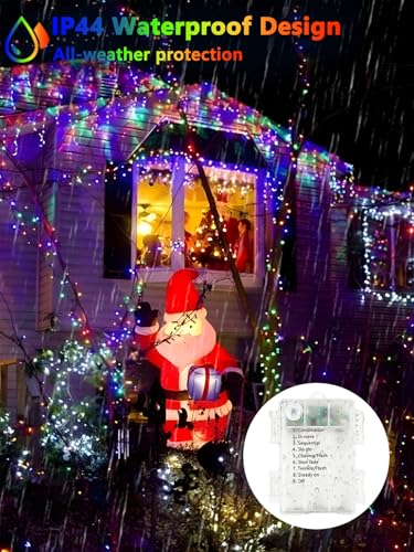 4 Pack 100 LED Fairy Lights Battery Operated with Remote, 33FT Waterproof Twinkle Lights with Timer & 8 Modes, Fairy String Light Outdoor Indoor for Bedroom Classroom DIY Christmas Decor (Multicolor) - color: Multicolor, size: 4 Pack