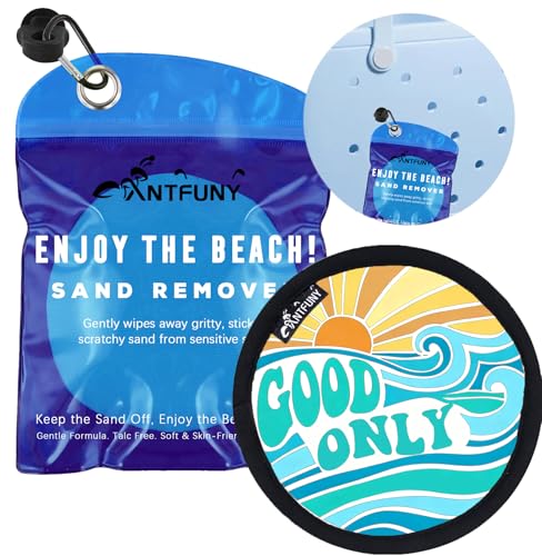 Antfuny Sand Remover for Beach Cleaner Eraser for Family Women Wipe Off Mitt Duster Brush Vacation Hawaii Honeymoon Essential Gift Costa Rica Must Haves Resort Rio de Janeiro Beach Towel - color: 1pcs Good