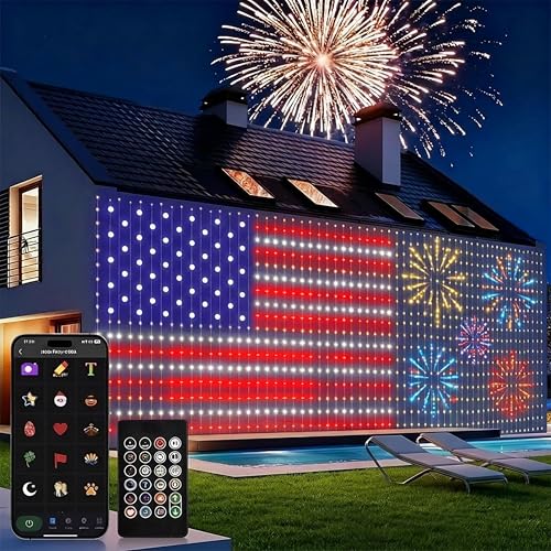 echosari Smart Curtain Lights Plug in, 400 LED Curtain Lights with App Programmable 6.6 x 6.6ft RGB&IC DIY Pattern Music Sync for Bedroom Backdrop Decor - color: Smart RGB, size: 6.6Ft x 6.6Ft
