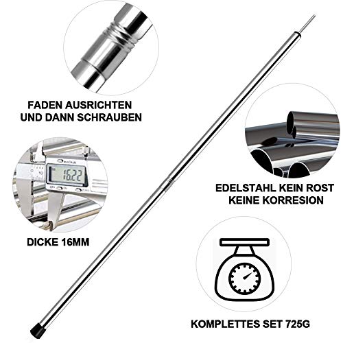 SANLIKE Tent Poles for Tarp, 6.6' Tarp Poles Set of 2, Tent Poles Replacement, Telescoping Pole, Canopy Poles, Camping Poles for Rooftop Tents, Trekking Poles for Rain Fly, Camper, Awning - color: 6.6' - Set of 2 - 0.75'' Dia