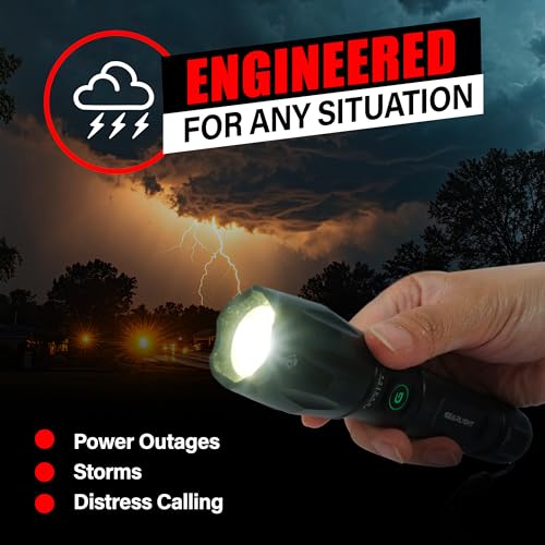 GearLight S1000 LED Tactical Flashlight - High Lumens, USB-C Fast Charging, Dual-Button, IPX4 Water-Resistant, Pocket-Sized for Camping & Emergencies with Batteries - 2 Pack, (Rechargeable) - color: 2 Pack, (Rechargeable)