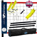 Park & Sun Spiker Sport Portable Outdoor Volleyball Net System – Blue Net, Regulation Size 32' L x 3' H, Adjustable Height, Lightweight, Includes Carrying Bag for Backyard and Beach Play - style: Spiker Sport SL