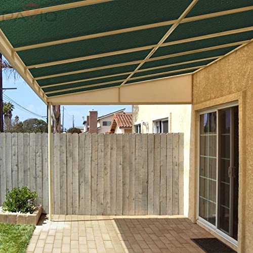 Patio 6' x 15' Sun Shade Fabric Roll 6/8/12 FT Shade Cloth for Patio, Outdoor Mesh Sail Sun Shades Canopy Replacement Pergola Cover for Backyard Deck Porch, Green