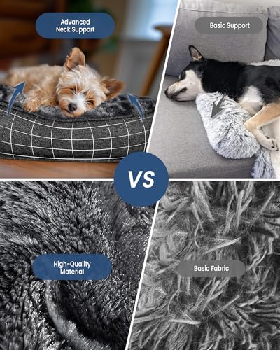 Calming Extra Large Dog Bed for Couch, 45 x 37 inch Removable Couch Cover for Dogs Washable, Non-Slip Fluffy Plush Dog Sofa Mat for Furniture Protector - Dark Grey - color: Dark Grey, size: X-Large