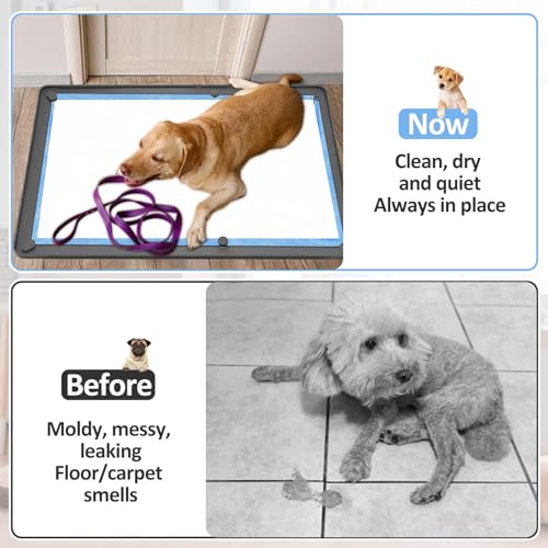 Colingmill Dog Pee Pad Holder 24 x 35 Inch Silicone Puppy Pee Pads Holder for Dog Wee WeeTraining with High Edge Leakproof for Floor Protect Fit Disposable and Washable Pads