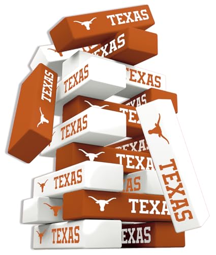 MasterPieces Tumble Tower - NCAA Texas Longhorns, Officially Licensed Wood Blocks - style: Texas Longhorns
