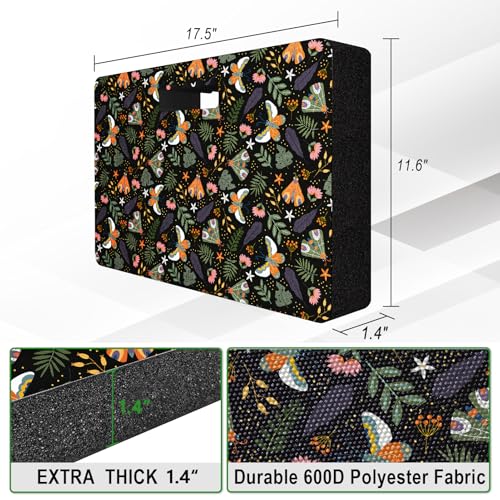 Extra Thick Kneeling Pad — Heavy Duty, Extra Large Foam Kneeler Mat for Gardening, Water & Dirt Resistant, Lightweight, Butterfly - color: Colorful Butterfly