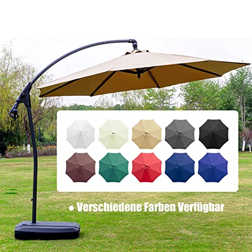 10ft Patio Umbrella Replacement Canopy 8 Ribs, Waterproof & Fade Resistant Market Umbrella Cover, Thickened Polyester Fabric for Backyard, Garden and Pool (Canopy Only) (Green) - color: Green