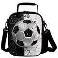 Lunch Tote, 2019 Upgrade Insulated Football Lunch Bag- Waterproof Reusable Lunch Box Portable Meal Bag Ice Pack for Kids Boys Girls -Black - color: Football Black