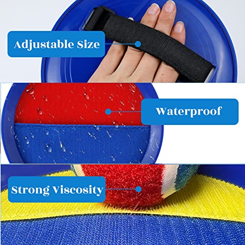 Toss and Catch Game Set, Outdoor Games with 4 Paddles 4 Balls and 1 Storage Bag, Great Outdoor Toys/Gifts for Kids, Classic Beach and Yard Games - color: Yellow and Red