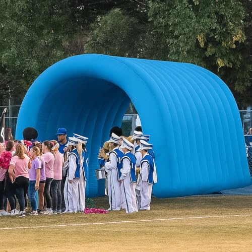 23x10x10FT Quick Setup Inflatable Tunnel Arch - for Sports Games, Trade Shows & Promotions (Blower Included) - color: Blue, size: 16.5FT