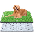 Annexfun Dog Grass Mat with Pee Pad 38×23", Large Dog Litter Box Indoor Artificial Turf Grass Porch Waterproof Patio Potty Tray for Doggie Reusable Washable and Lawn PCS Puppy Training