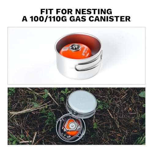 Fire-Maple Frost MINI Ultralight Camping Cookware Set – Compact Aluminum Pot and Frypan for Backpacking and Hiking – Lightweight Nesting Design, Gas Canister Compatible