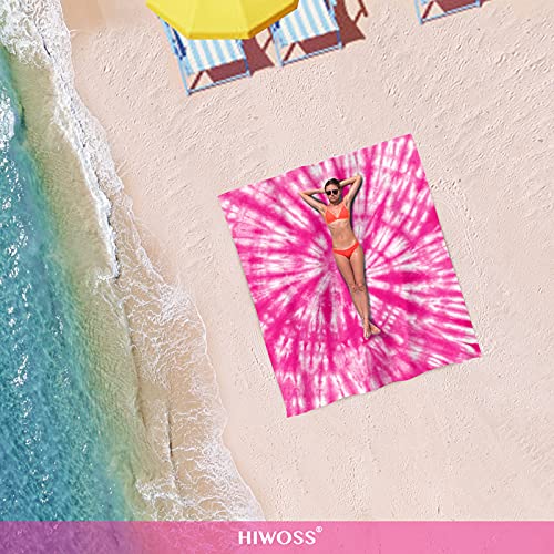 Beach Blanket Waterproof Sandproof Oversized 95”x 80”,Sand Free Beach Mat with Corner Pockets,Portable Mesh Bag for Beach Festival,Picnic,Travel and Outdoor Camping (PinkFloyd) - color: Pinkfloyd