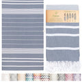 Premium Turkish Beach Towel – 100% Cotton, Sand Free, Oversized, Quick Dry Beach Towel 35”x67” – Ideal for Travel, Pool – Navy - color: Navy