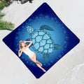 Beach Blanket Waterproof Sandproof 1-7 Adult Oversized 78 '' × 81 '' Lightweight Durable Compact Sand Free Extra Large Beach Mat for Travel Camping Hiking Picnic - color: Turtle1, size: 78“x81”
