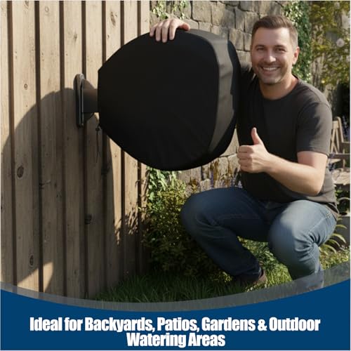 Garden Hose Reel Cover, Heavy-Duty 420D Waterproof UV-Resistant Oxford Protector, Fits 10–40m（3.94-15.75 in） hose Wall-Mounted Hose Reels (Circle) - style: Circle