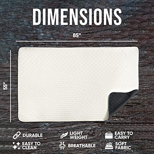 EverSnug Large Waterproof Outdoor Blanket - Extra Thick Premium Quilted Fleece, Waterproof & Windproof, Great for Camping, Picnics, Beaches, Stadiums, Dogs - color: Black