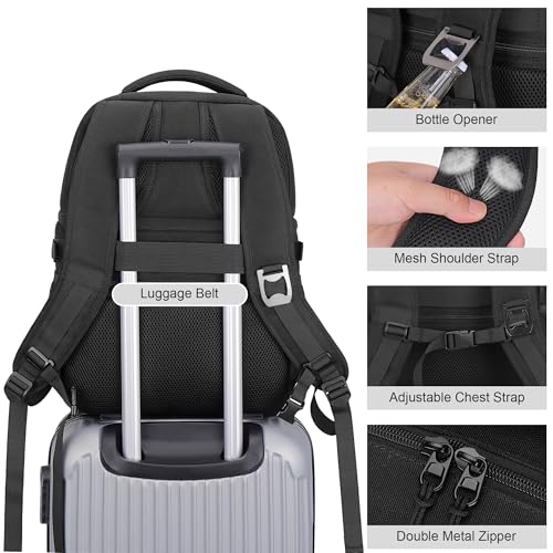 VS VOGSHOW Insulated Double Deck Cooler Backpack for Men Women, 36 Cans Large Leakproof Cooler Bag for Camping, Hiking, Picnic, Fishing, Beach, Travel - color: Black