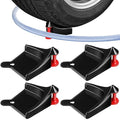 Dreyoo 4 Pcs Car Hose Guide, Tire Hose Roller for Car Washing, Detailing Tire Hoses Guide Preventing Pressure Washer Hoses Stuck Under The Wheels, Plastic Wash Tool to Avoid Snagging(Black) - color: Black