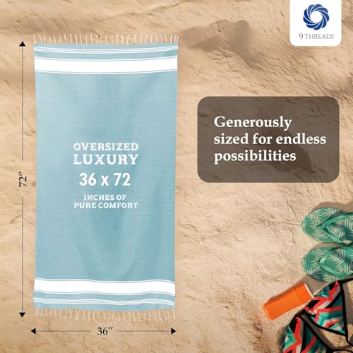 Cotton Turkish Beach Towel with Towels Oversized 36"x72" Pool Absorbent Extra Large Quick Dry Sand Travel Towel (Green, 2 Pack) - color: Green, size: 2 Pack