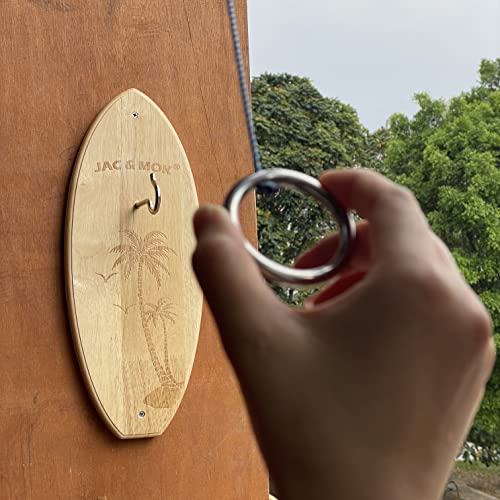 Deluxe Hook and Ring Toss Game, Outdoor Indoor Toss Game Set, Throwing Toys for Family, Party Games - style: Coconut Tree