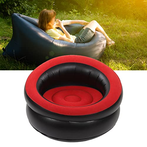 Inflatable Lounger Air Sofa Chair–Simple Inflatable Chair Camping & Beach Accessories–Portable Water Proof Couch for Hiking, Picnics, Outdoor, Music Festivals & Backyard - color: Red
