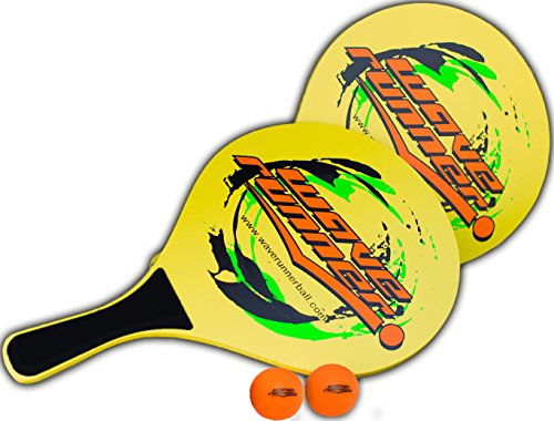 Wave Runner Low Resilient PVC Balls Great for Beach Ball Tennis Matkot Kadima Paddle Replacement Balls Set of 3 Colors Measure Approximately 1.5-inch High Visibility Assorted Colors