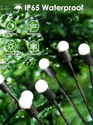 2026 Upgraded Solar Lights Outdoor, 8 Pack Solar Garden Lights with 2 Modes, Firefly Lights Outdoor Waterproof, Sway by Wind, Twinkle Firefly Light for Yard Patio Path Garden Decoration (Cool White) - color: Cool White, size: 8 Pack