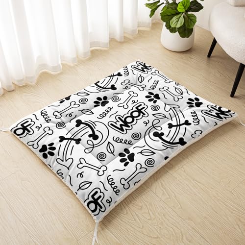 Nttopship Dog Cat Bed Mat Ultra Soft Fluffy Pet Bed Washable Fashion Dog Crate Beds Comfy Comfy Pet Sleeping Pad Suitable for Pet Raised Bed(30"x26",Cut Woof) - color: Cut Woof, size: Medium
