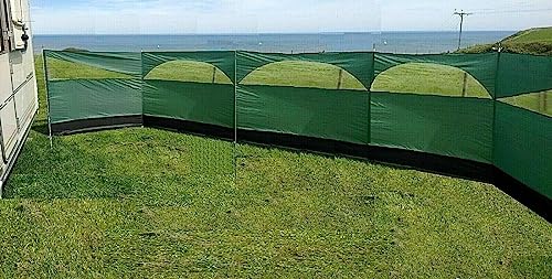 Windbreaker Wind Privacy Screen Camping Blocker 5 Panel Garden Beach Wind Shield 5ft High x 27.4ft Long (1 Forest Green) - color: 1 Forest Green