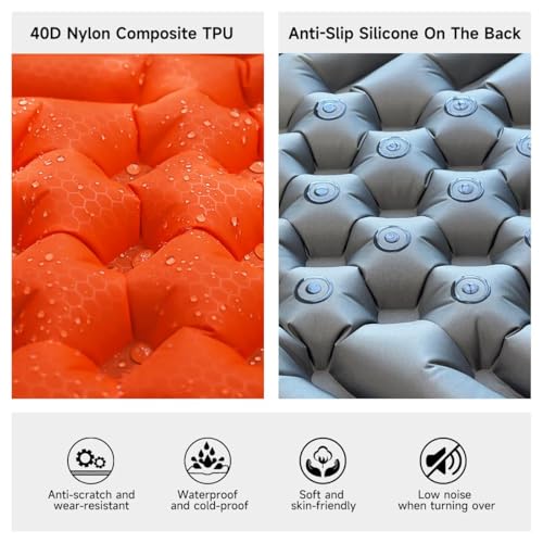 Inflatable Sleeping Pad for Camping, Ultralight Sleeping Mat for Backpacking, Hiking, Hammock Sleeping Pad Pairs Hammocks