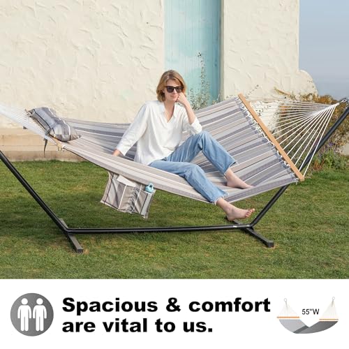 Fabric Hammock with Stand (Peace Dove) - color: Peace Dove