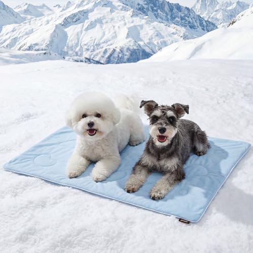 ZOMISIA Cooling Blanket for Medium Dogs - High Cold Washable Pet Blanket, Travel Soft Dog Summer Essentials, Blue, 30"x40" - color: Blue, size: M(30x40")