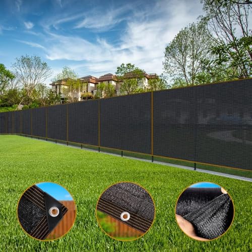 Shade Cloth - Garden Shade Mesh Netting with Grommets Outdoor Sun Shade Cover for Pergola Patio Plants Greenhouse Chicken Coop Black Shading Rate 70% -90% (6X3FT) - size: 6.5ftX3ft